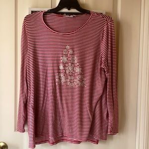 Kim Rogers Belk Christmas Tree Blouse 2X